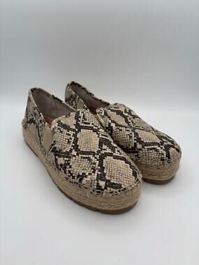 Circus Sam Edelman Snake Skin Print Jute Platform Casual Shoes Size 8.5